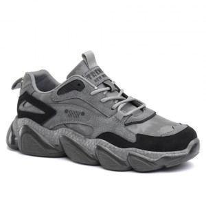 Сиви анатомични тинейджърски маратонки, текстилна материя - спортни обувки за целогодишно ползване N 100023732